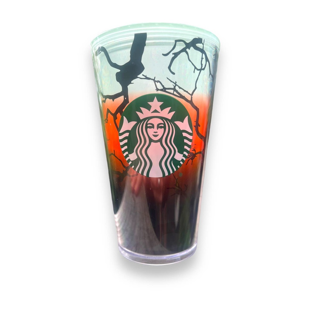 Starbucks RAVEN'S PERCH 2022 Halloween 16 oz Cold Cup *Glow in the Dark* - Picture 12 of 13